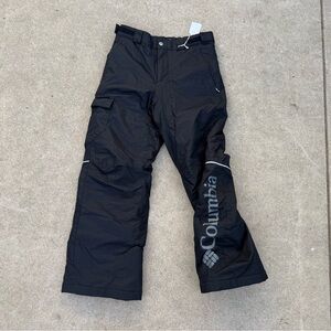 Columbia Black waterproof insulated Omni heat snow Pants. Kids size 10/12